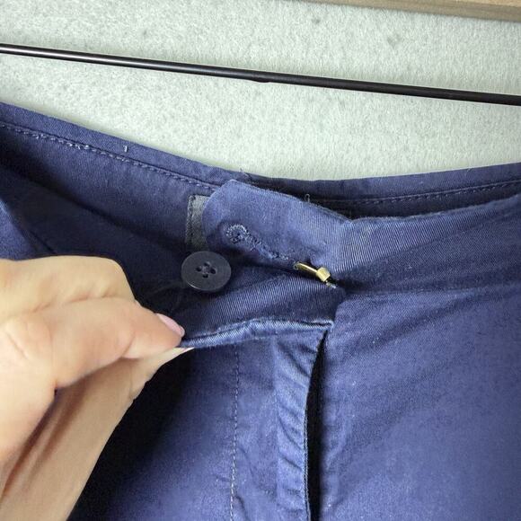 J.Crew Chino Shorts Navy Blue Shortie Pockets Women's Size 14 Casual - Picture 4 of 10